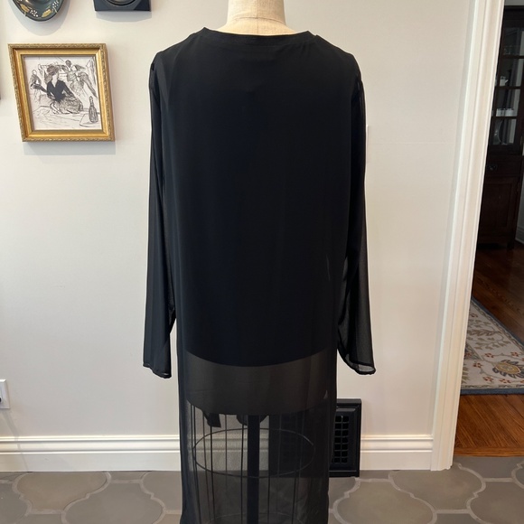Elegant Alfani Tunic black layered top, Size 12 - Picture 2 of 11